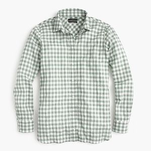 J. CREW Sage Green Gingham Shirt